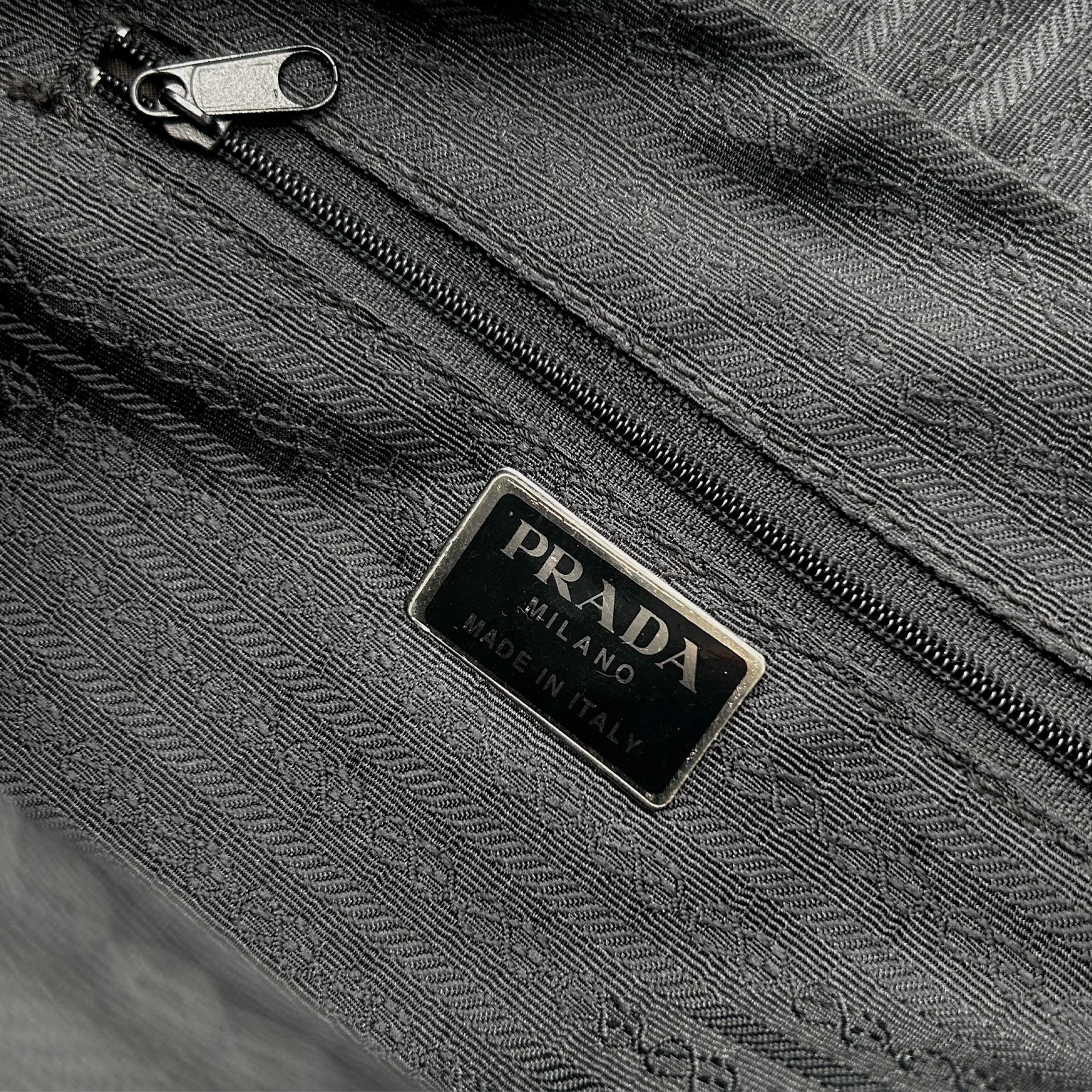 Prada SS2000 Ostrich and Patent Leather Twin-Pocket Tote