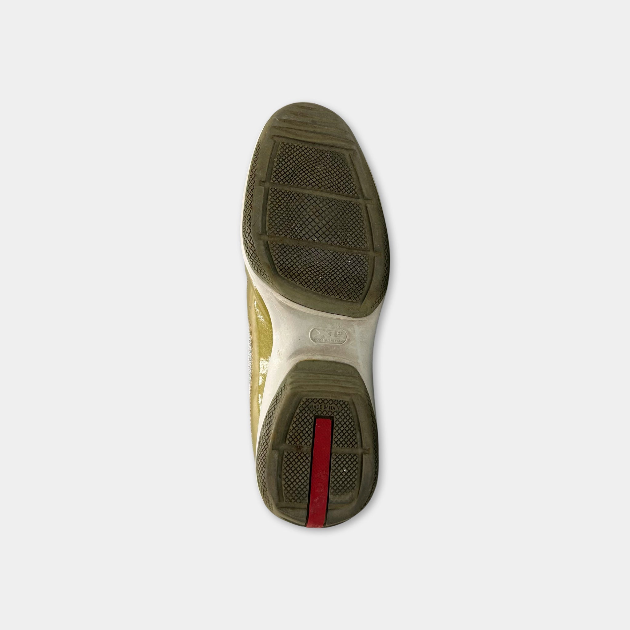 Prada America Cup Vintage Patent Leather Sneakers