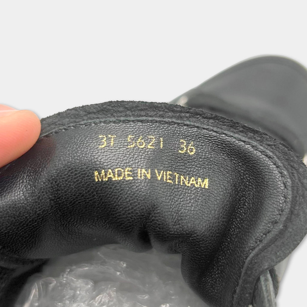 Prada 2000s Black Leather Mid-Height Sneakers