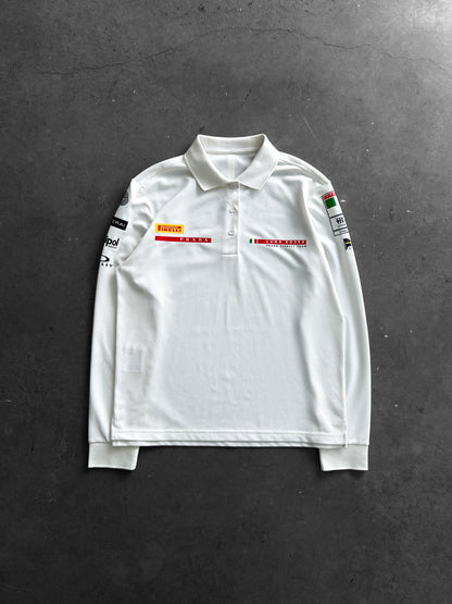 Prada Luna Rossa White Longsleeve Polo