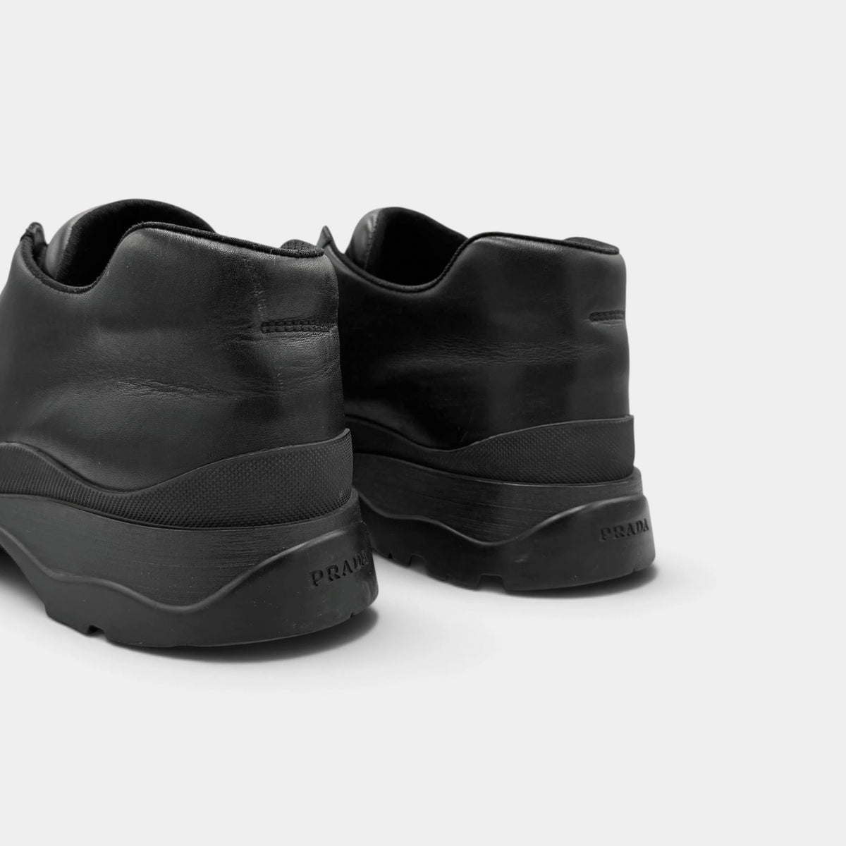 Prada Vintage Leather Lug Sole Derby Sneakers