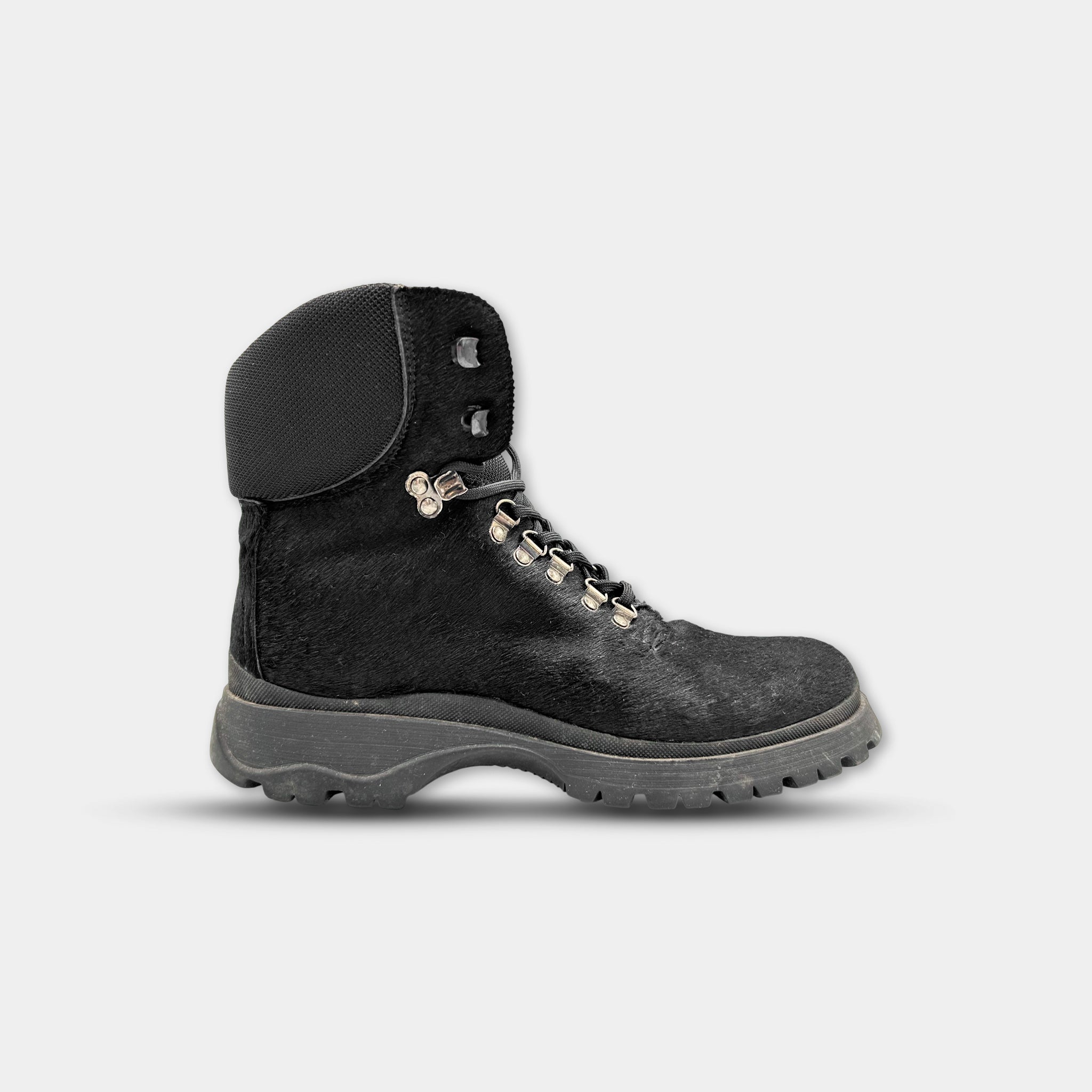 Prada FW99 Pony Hair Mountain Boots