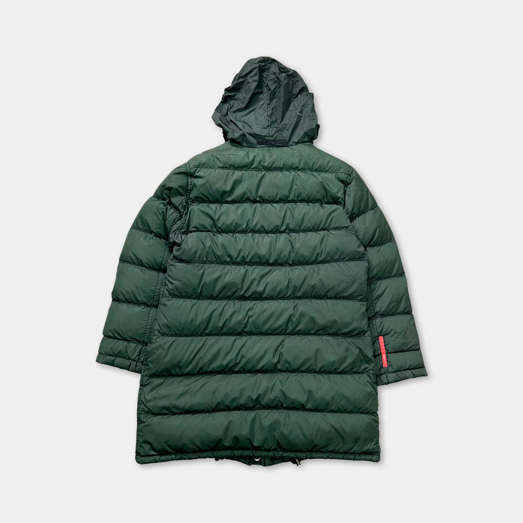 Prada Green Long Puffer Jacket