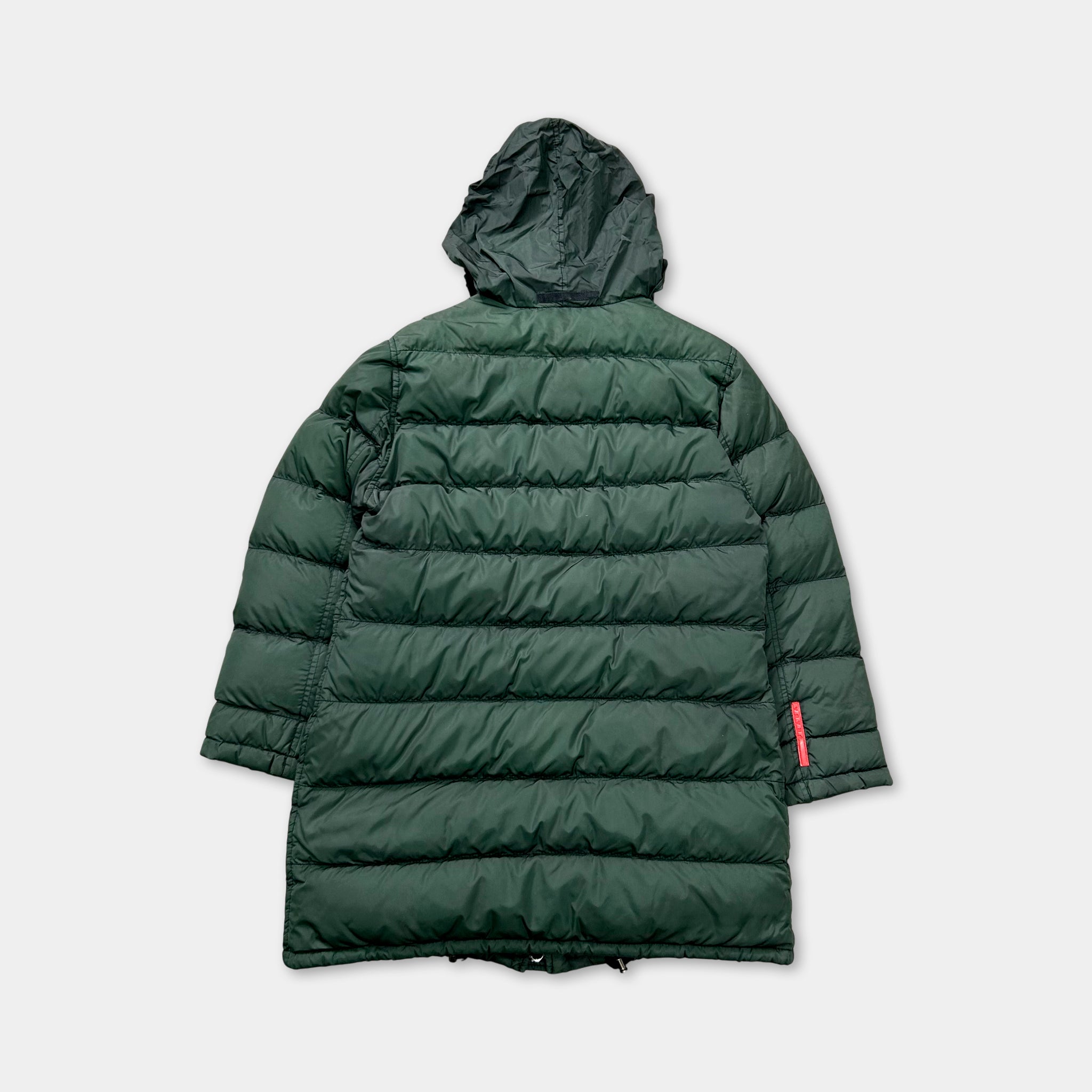 Prada Green Long Puffer Jacket