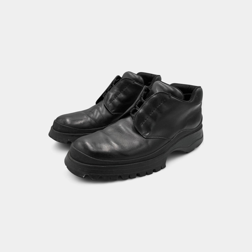 Prada Vintage Leather Lug Sole Derby Sneakers