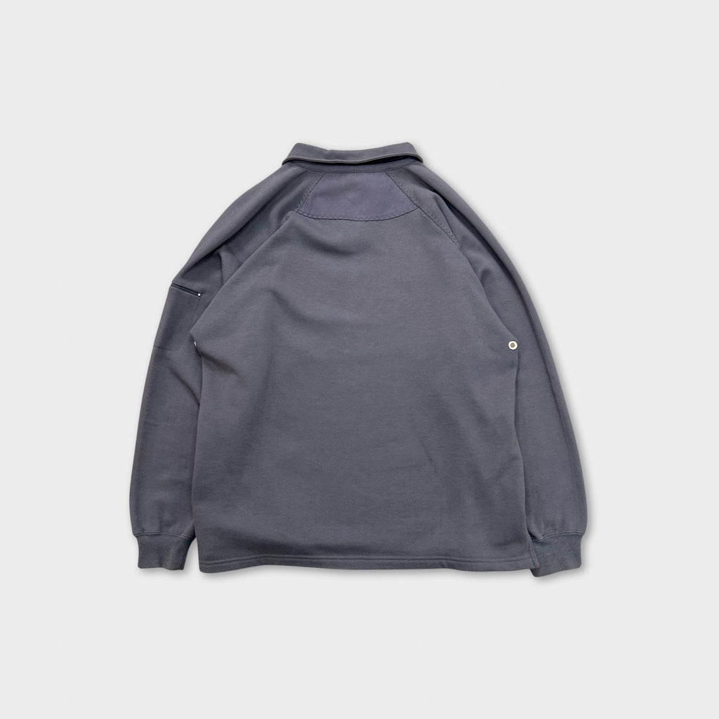 Prada Vintage Fleece Cargo Pocket Blue-Grey Polo Shirt