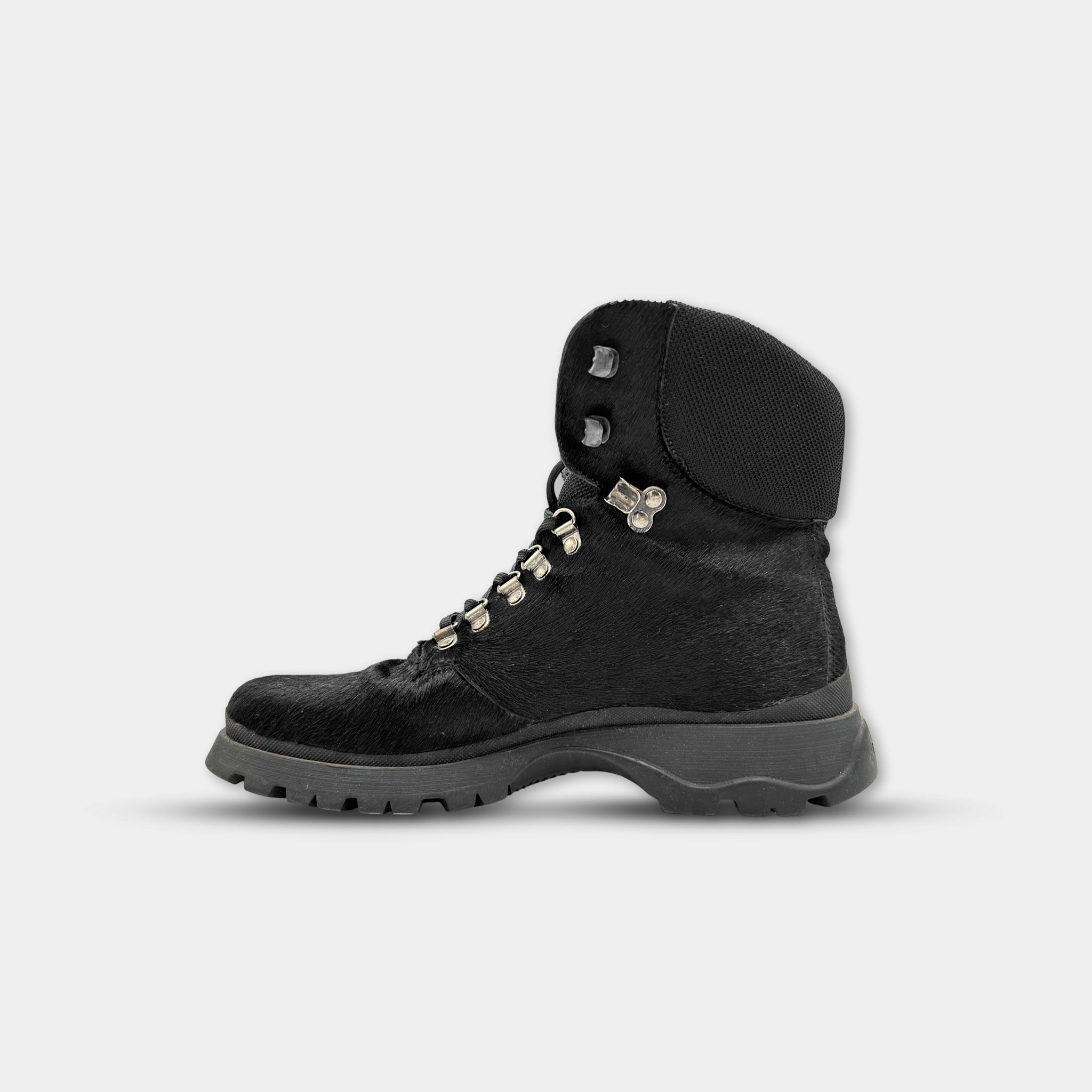 Prada FW99 Pony Hair Mountain Boots