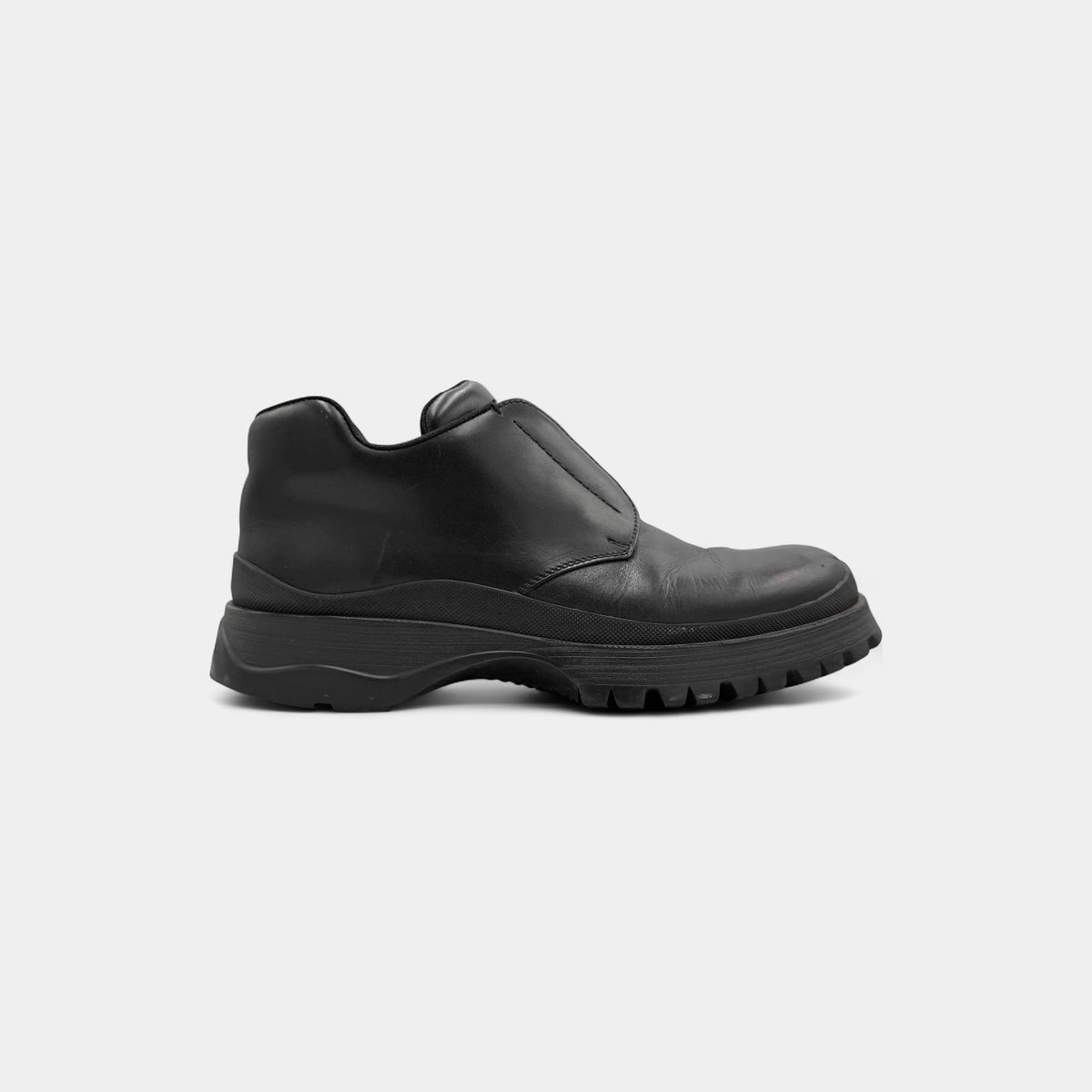 Prada Vintage Leather Lug Sole Derby Sneakers