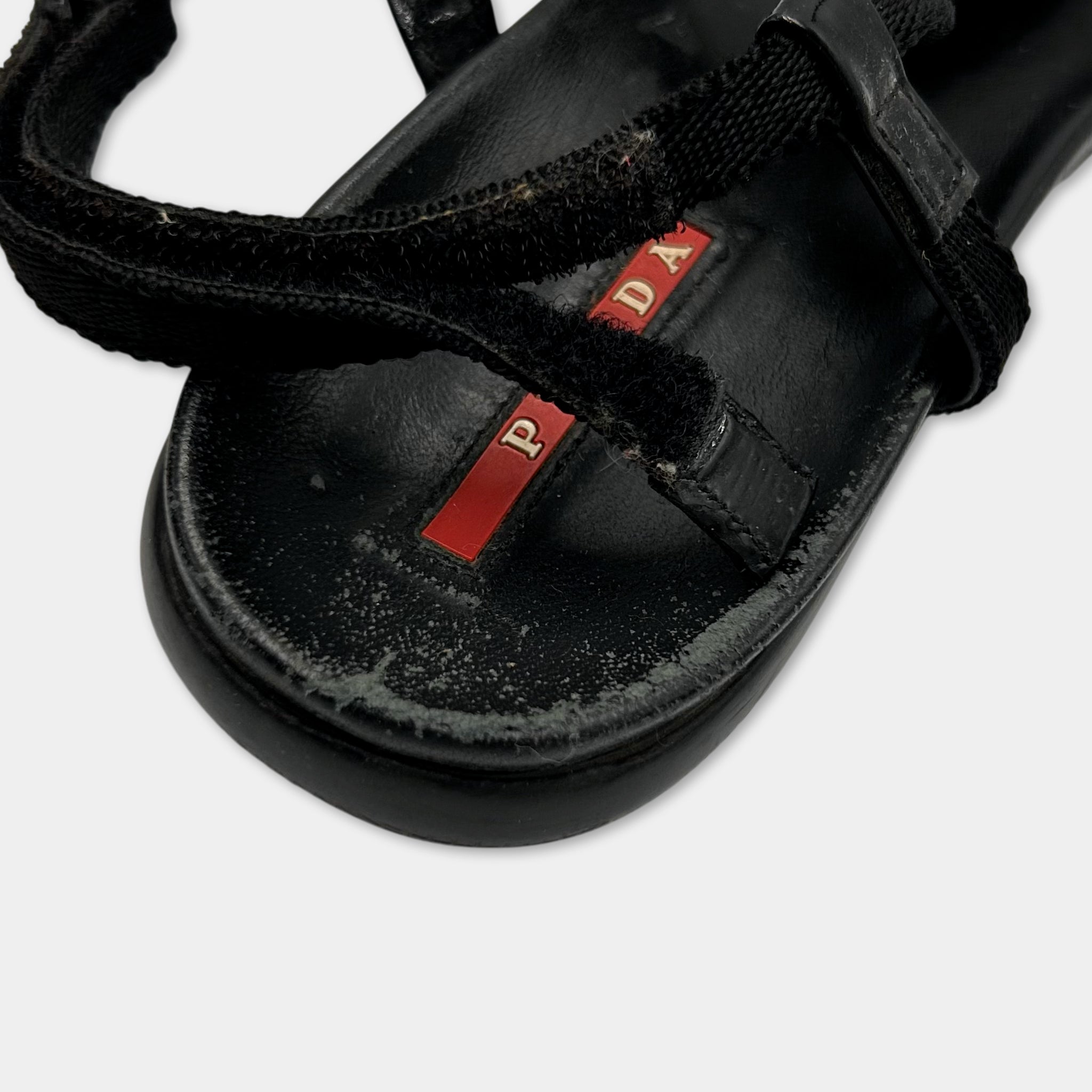 Prada Black Nylon Sandals