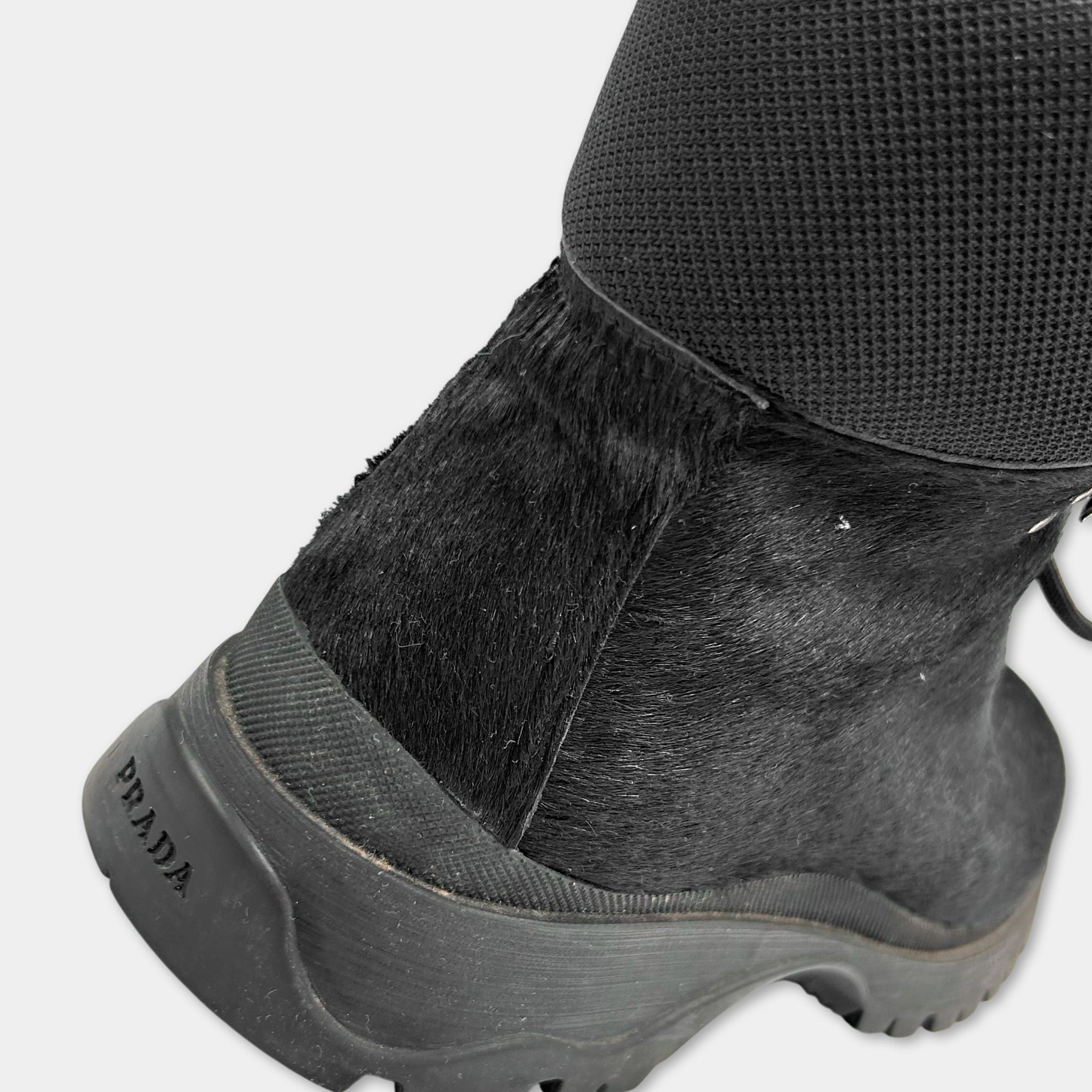 Prada FW99 Pony Hair Mountain Boots