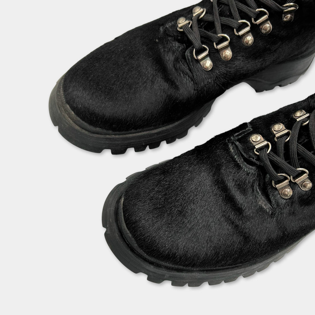 Prada FW99 Pony Hair Mountain Boots