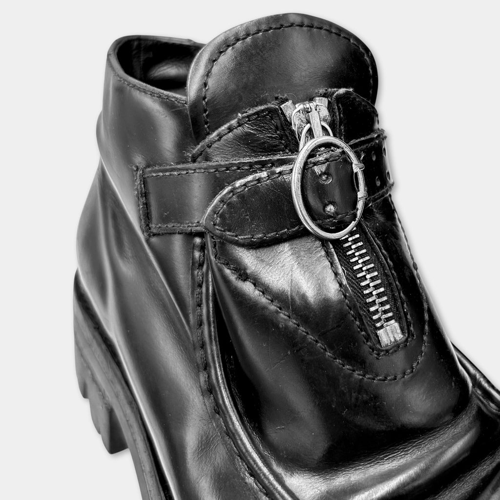 Prada Platform Black Derby Shoes