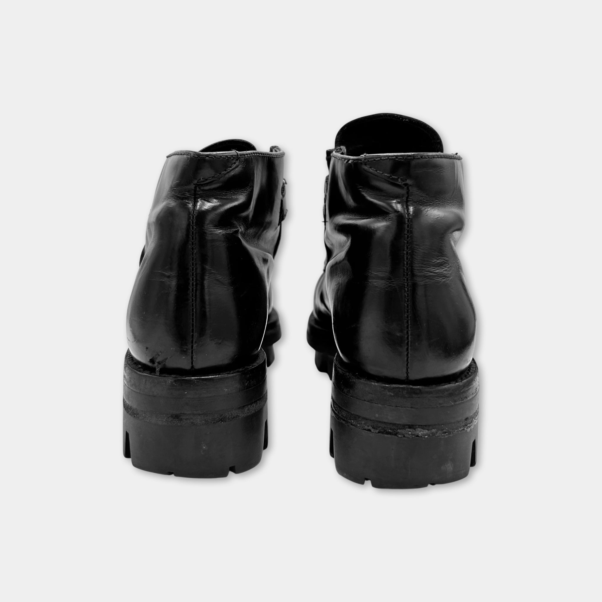 Prada Platform Black Derby Shoes