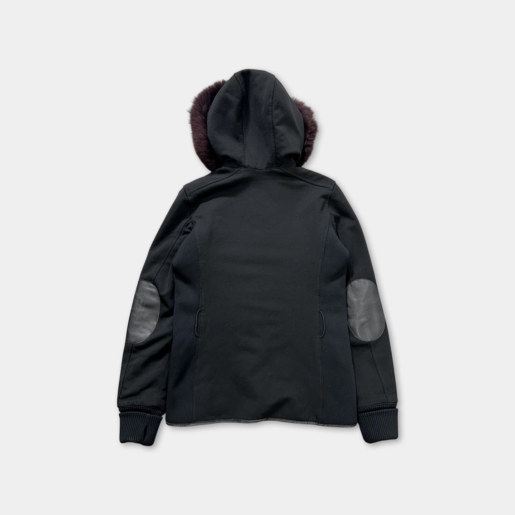 Prada Black Fur Hooded Jacket