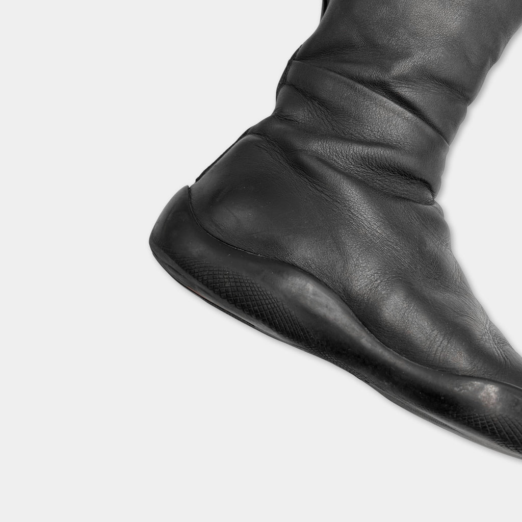 Prada 2000s Black Leather Boots