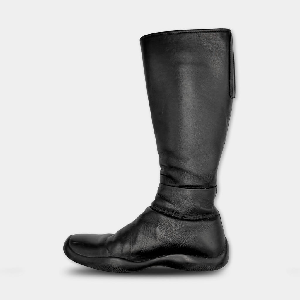 Prada 2000s Black Leather Boots