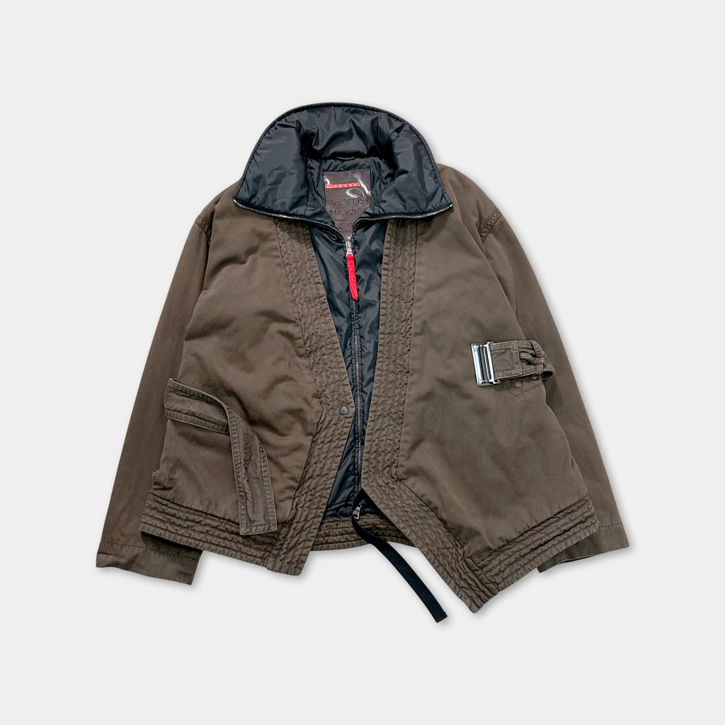 Prada Kimono Double Layer Green Jacket