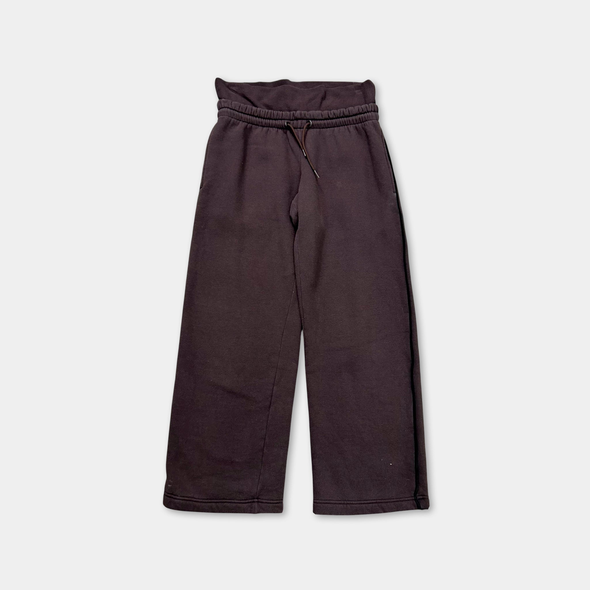 Prada 2000s Wide Leg Brown Double Waist Sweatpants