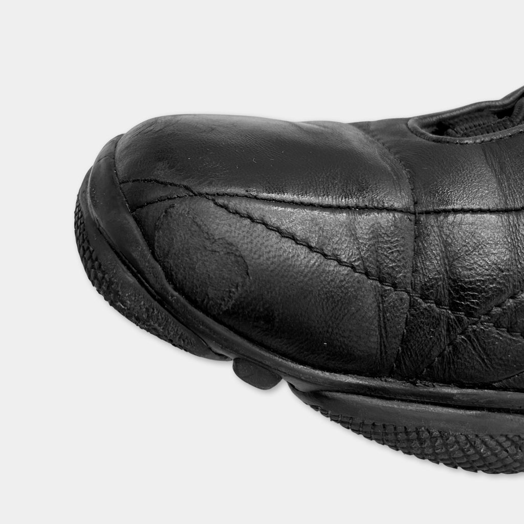 Prada 2000s Black Leather Sneakers