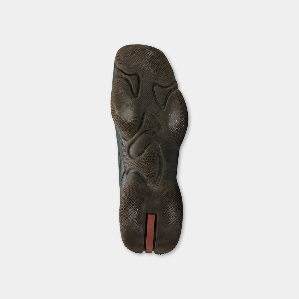 Prada 2000s Black Leather Sneakers