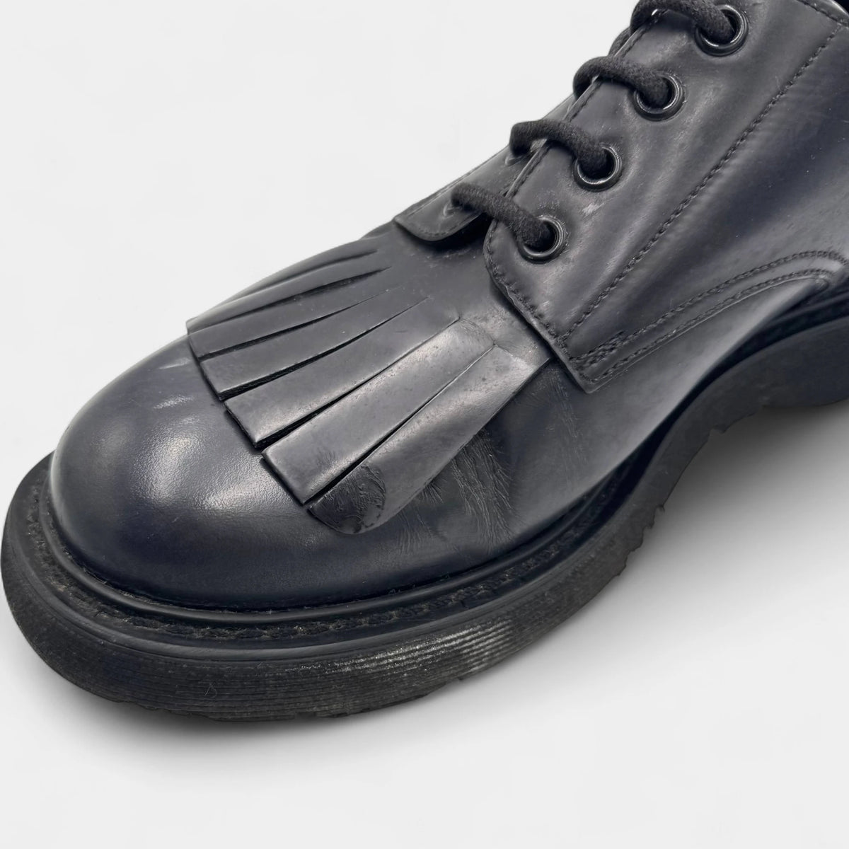 Prada Fringe Kiltie Leather Derby Shoes