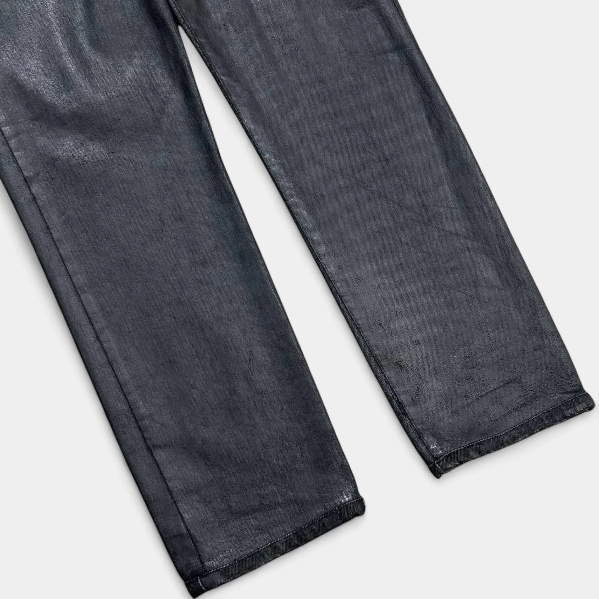 Dirk Bikkembergs Waxed Black Denim Jeans