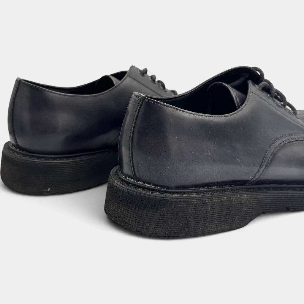 Prada Fringe Kiltie Leather Derby Shoes