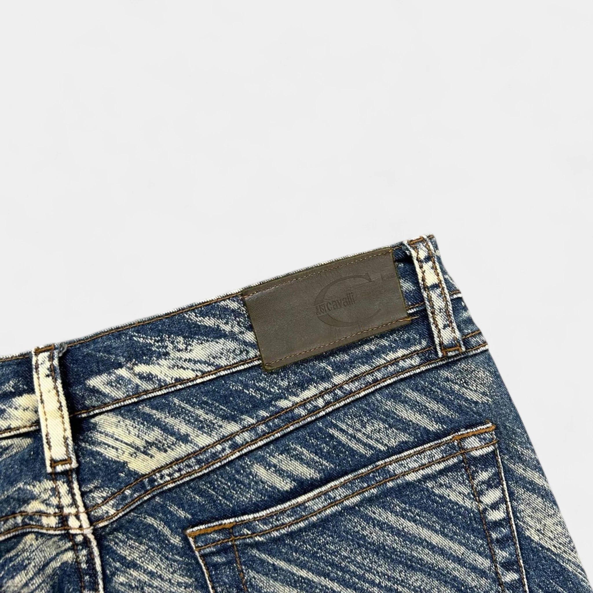 Just Cavalli 2000's Paint Effect Striped Jeans