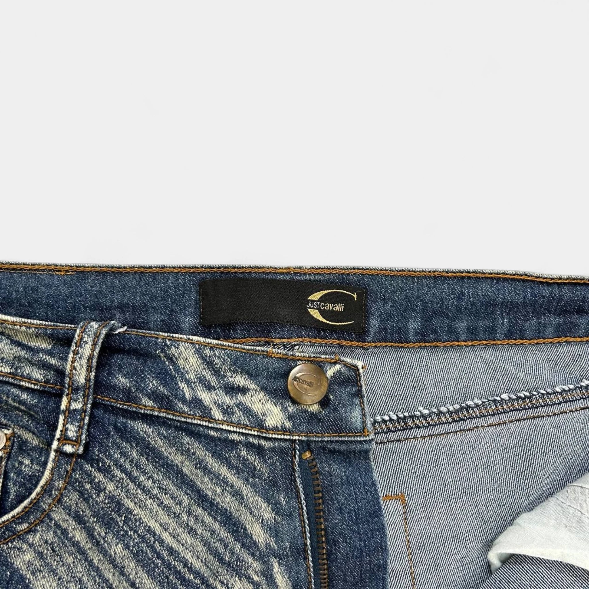 Just Cavalli 2000's Paint Effect Striped Jeans