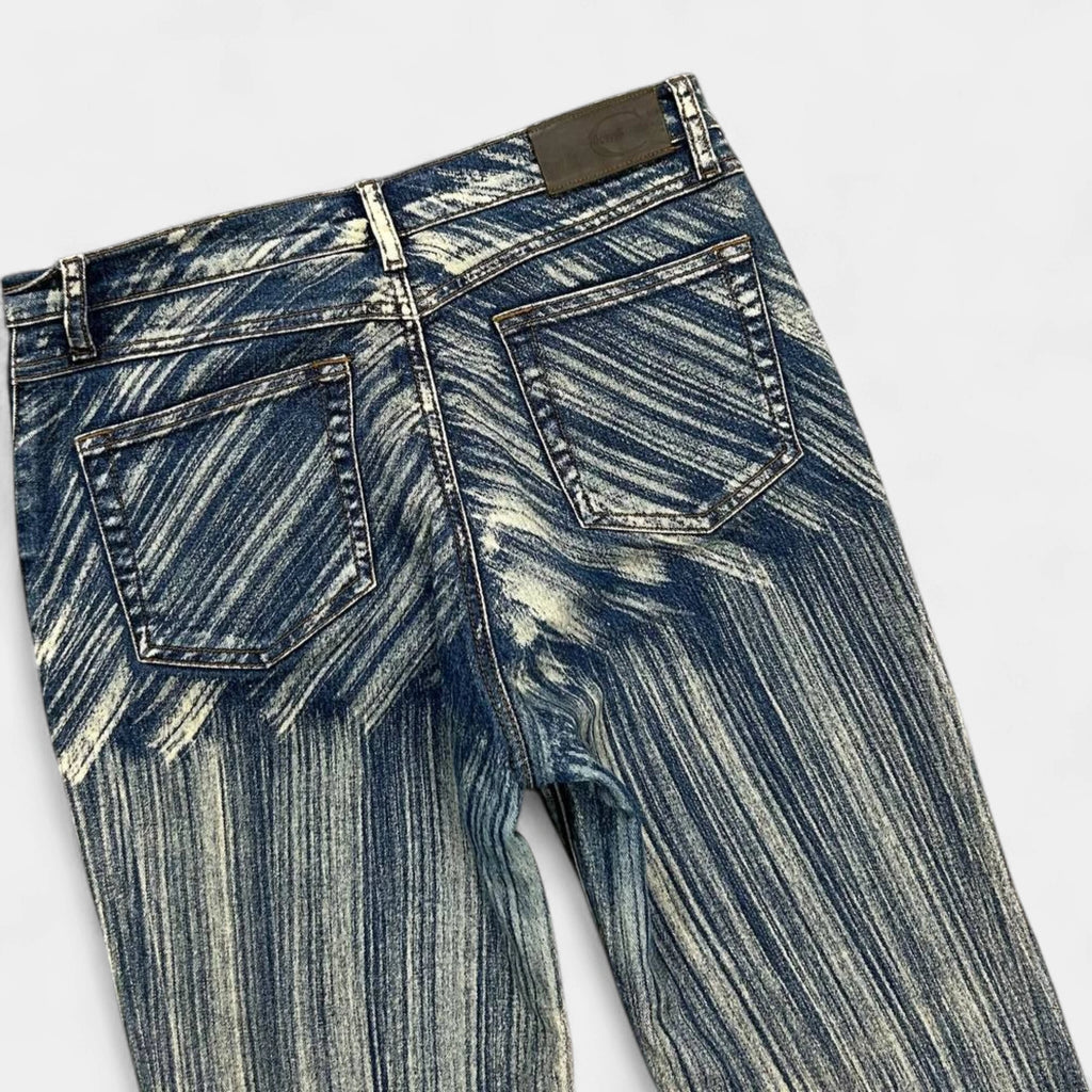 Just Cavalli 2000's Paint Effect Striped Jeans