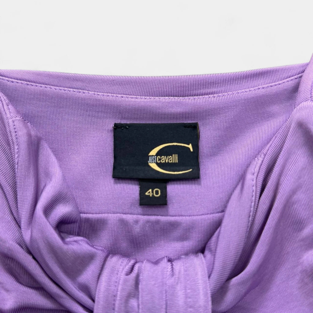Just Cavalli 2000's Lavender Draped Top