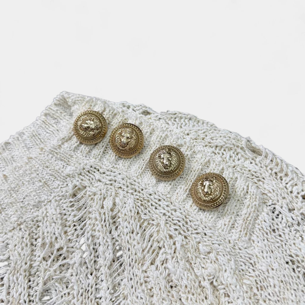 Balmain Olivier Rousteing Distressed Knit Sweater