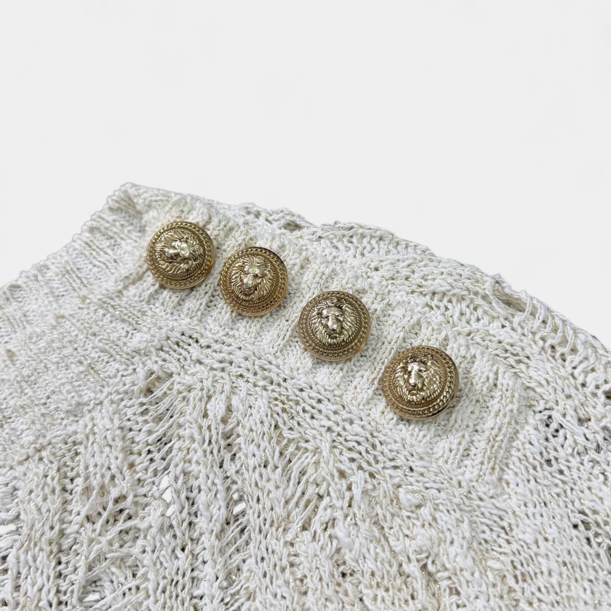Balmain Olivier Rousteing Distressed Knit Sweater