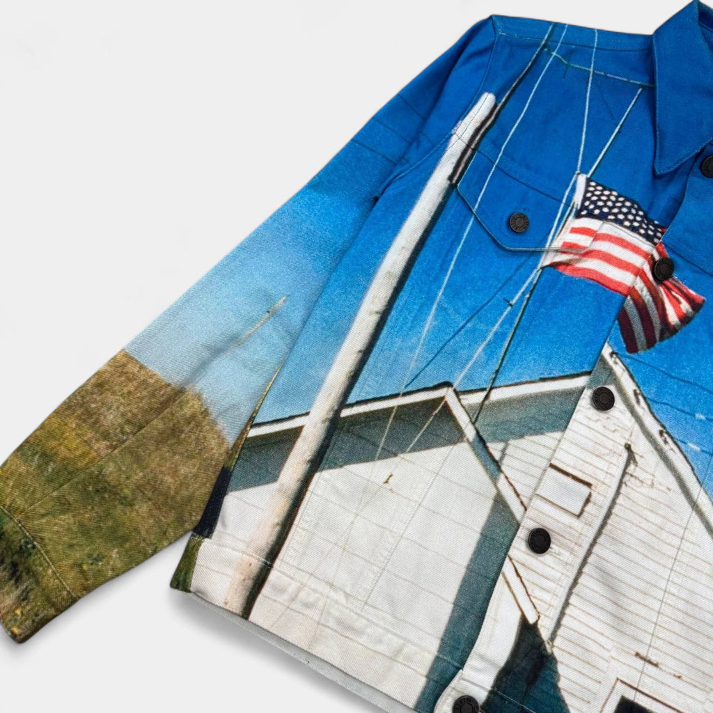 Calvin Klein 205W39NYC SS18 American Flag Denim Trucker Jacket