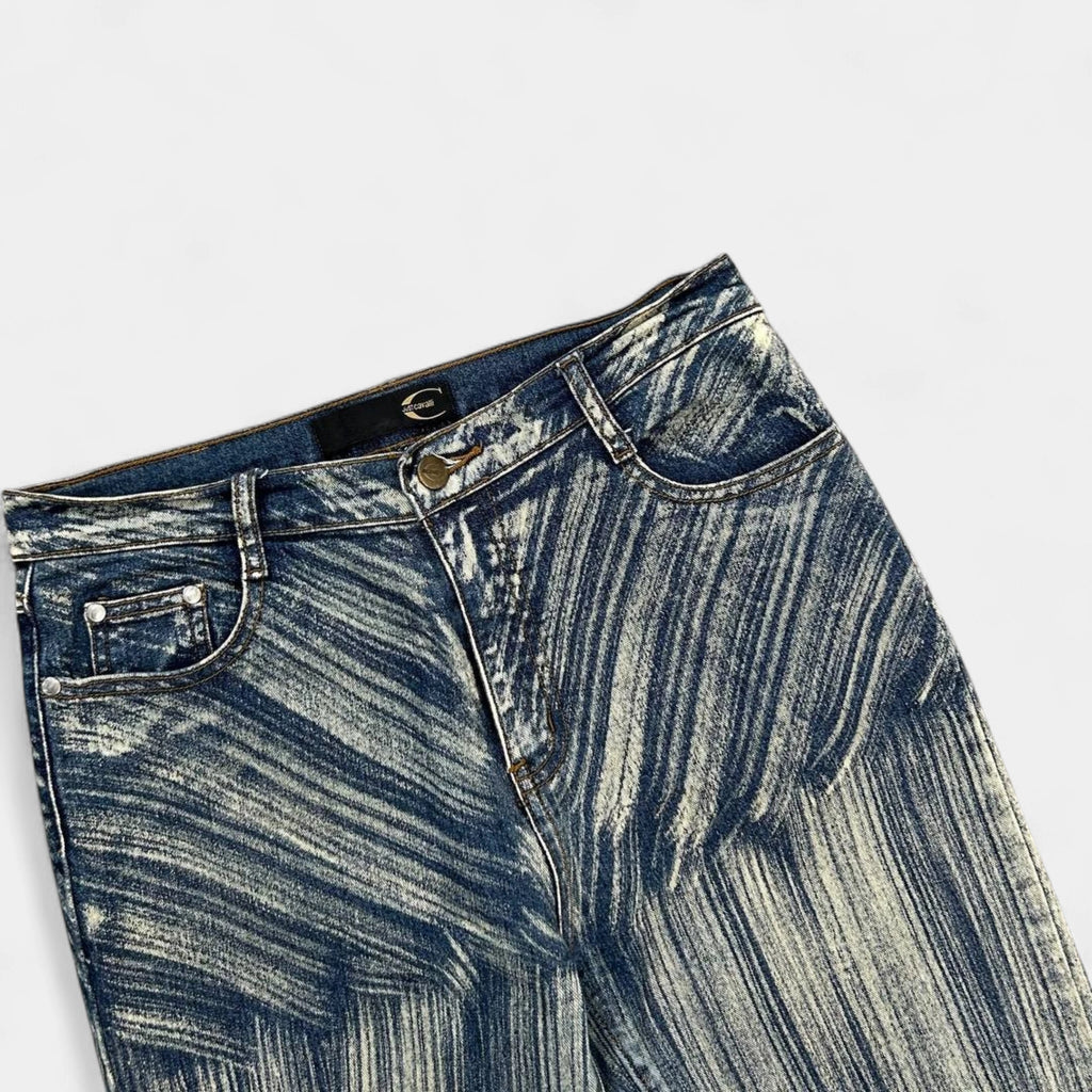Just Cavalli 2000's Paint Effect Striped Jeans