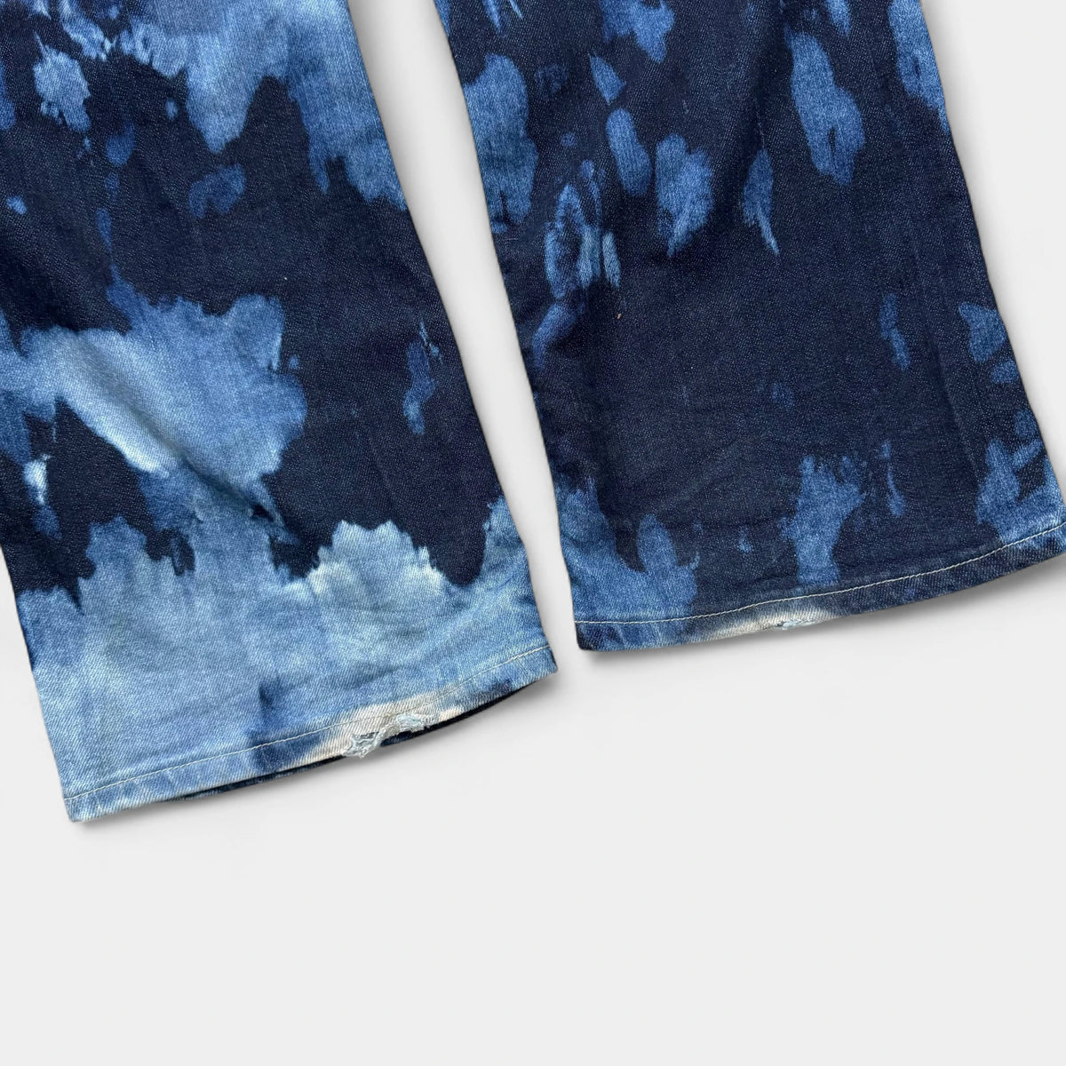 Versace Bleached Tie-Dye Straight-Leg Jeans