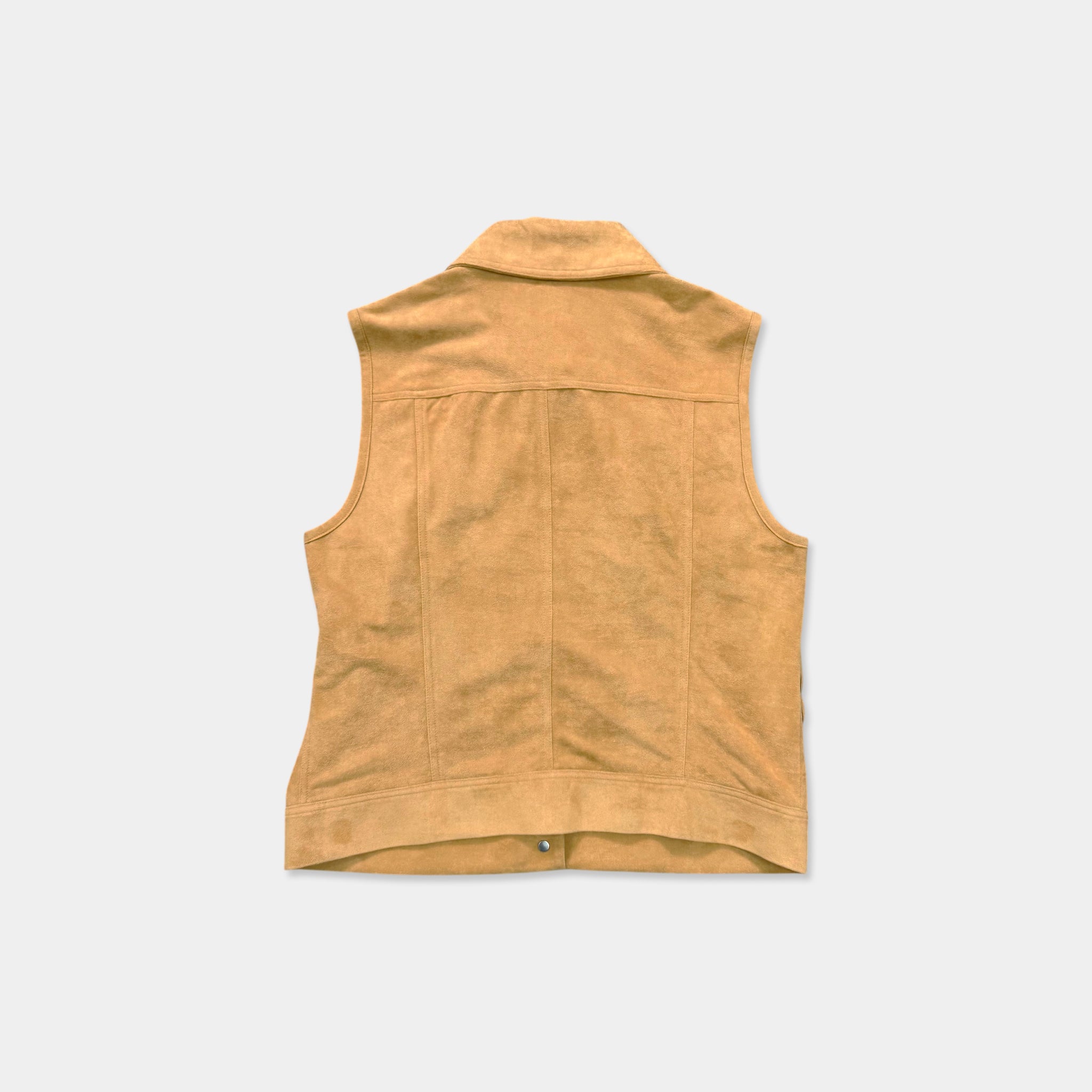 Plein Sud Mustard Suede Fringe Western Vest