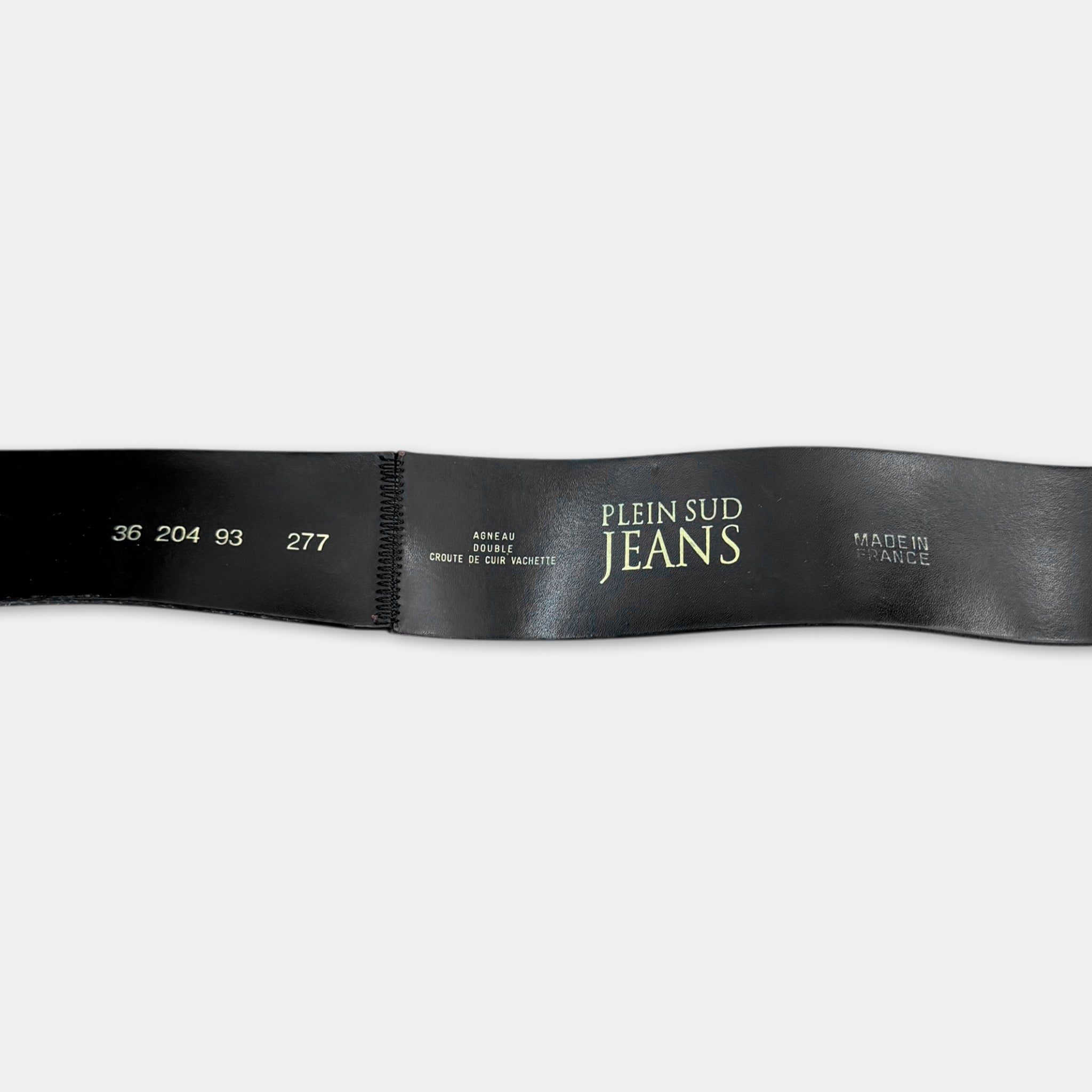 Plein Sud Jeans Vintage Brown Leather Gold Eagle Buckle Belt