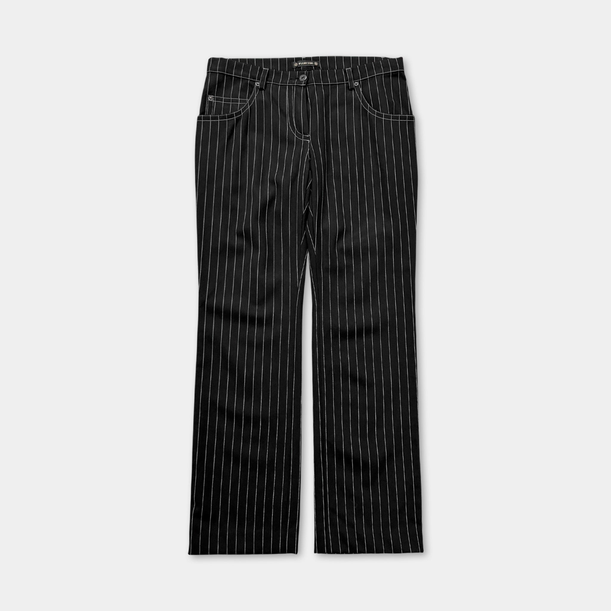 Plein Sud Black Striped Pants