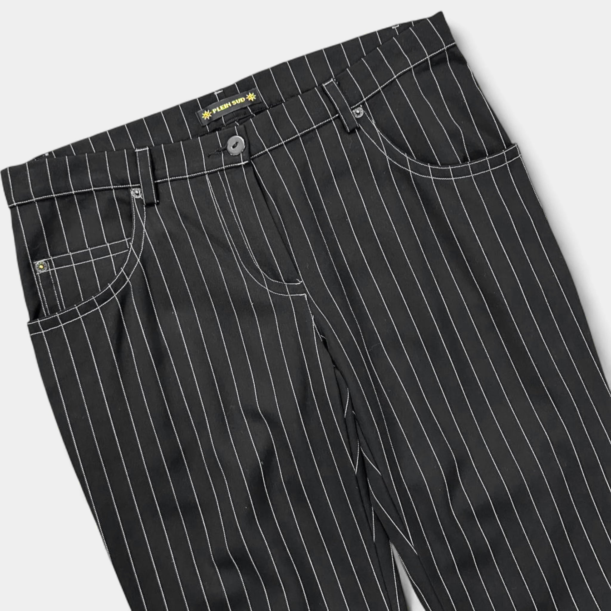 Plein Sud Black Striped Pants