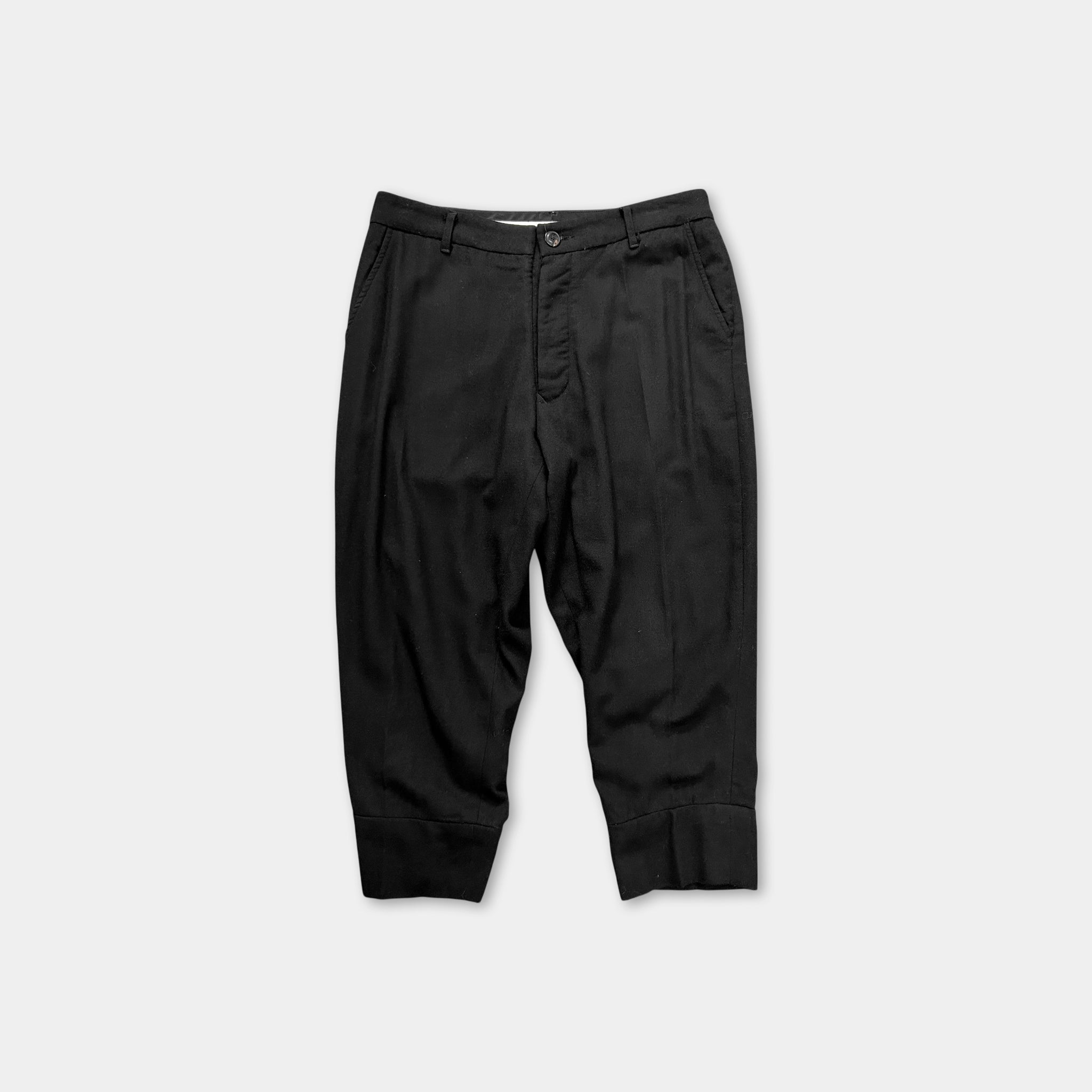 Rick Owens Cropped Drop-Crotch Trousers