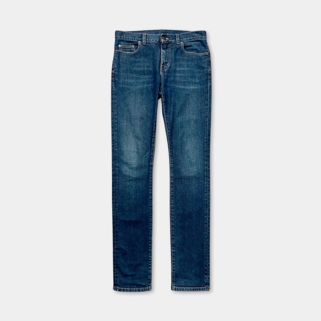 Saint Laurent 2016 Skinny Indigo Blue Denim Pants