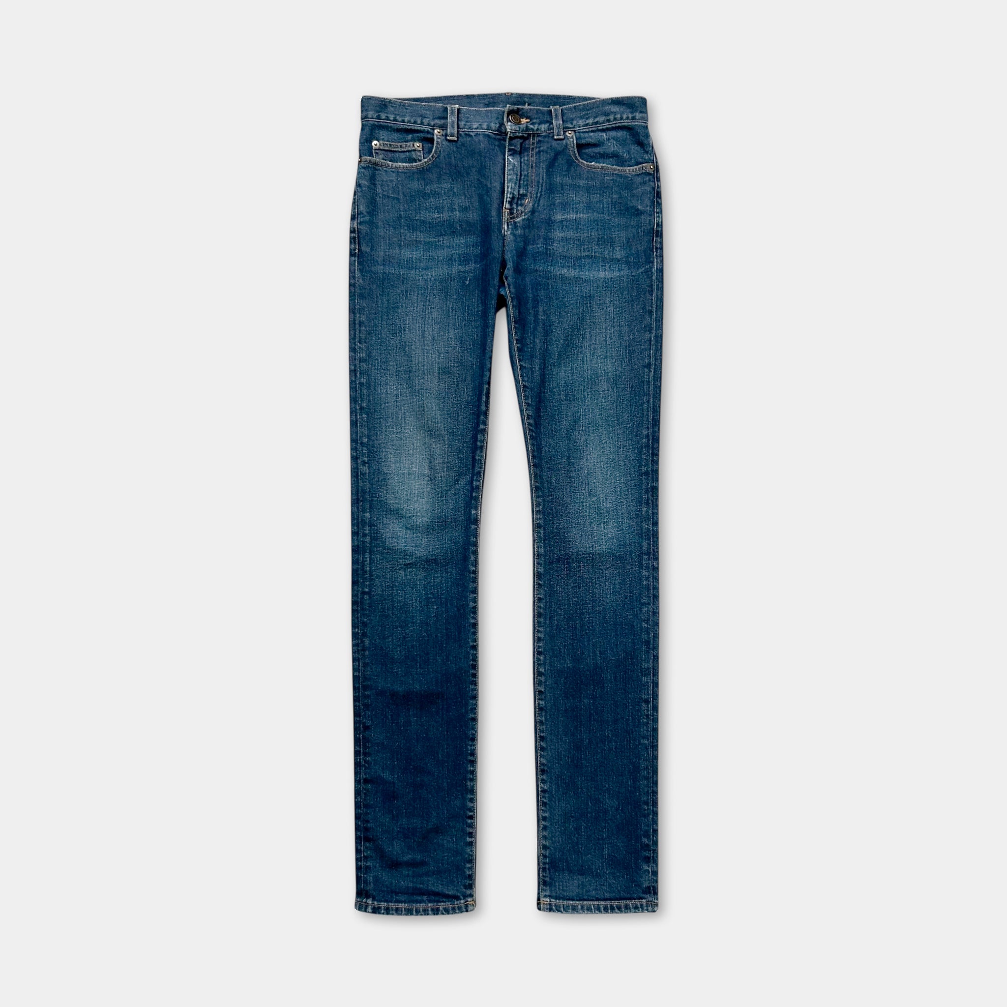 Saint Laurent 2016 Skinny Indigo Blue Denim Pants