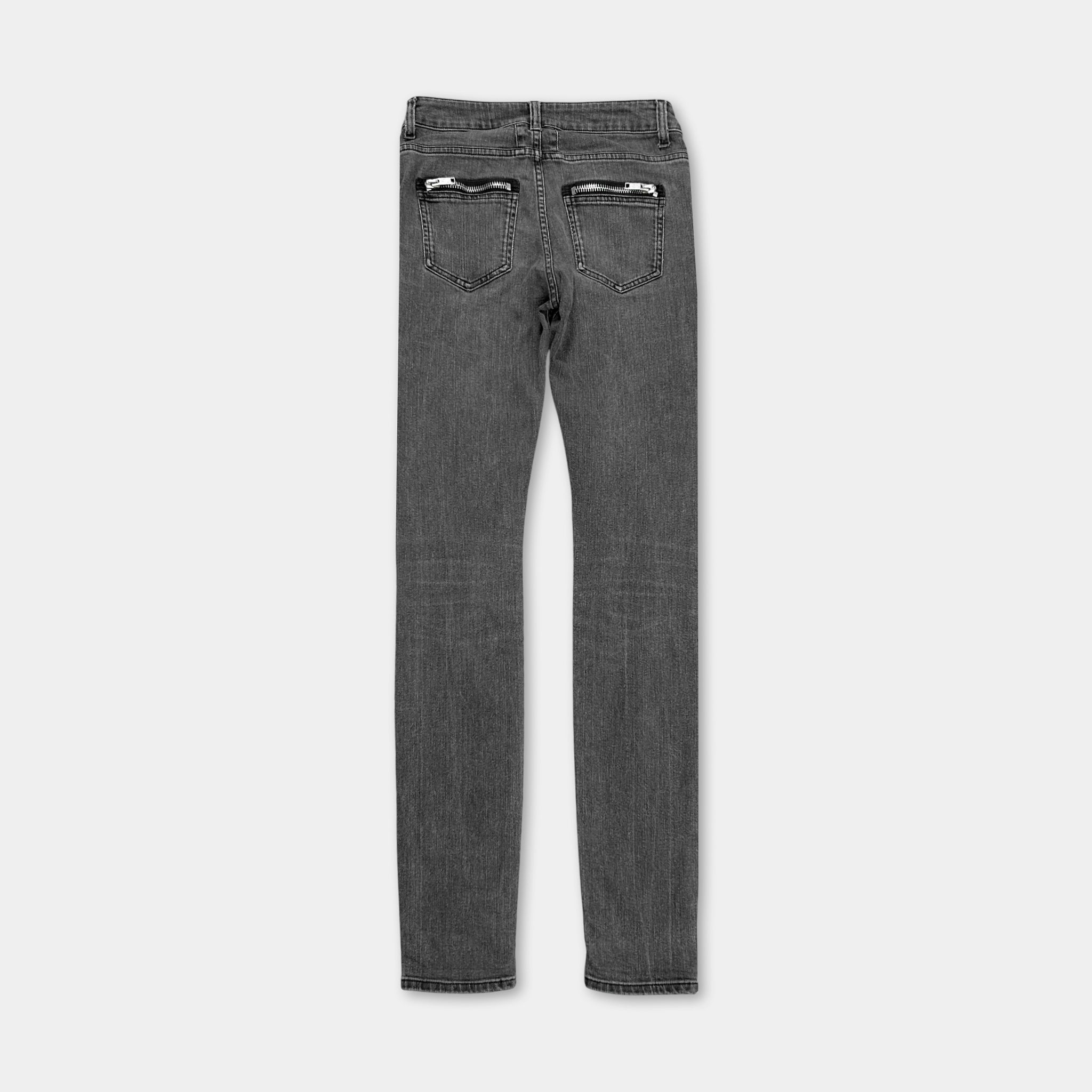 Saint Laurent Grey Washed Skinny Jeans