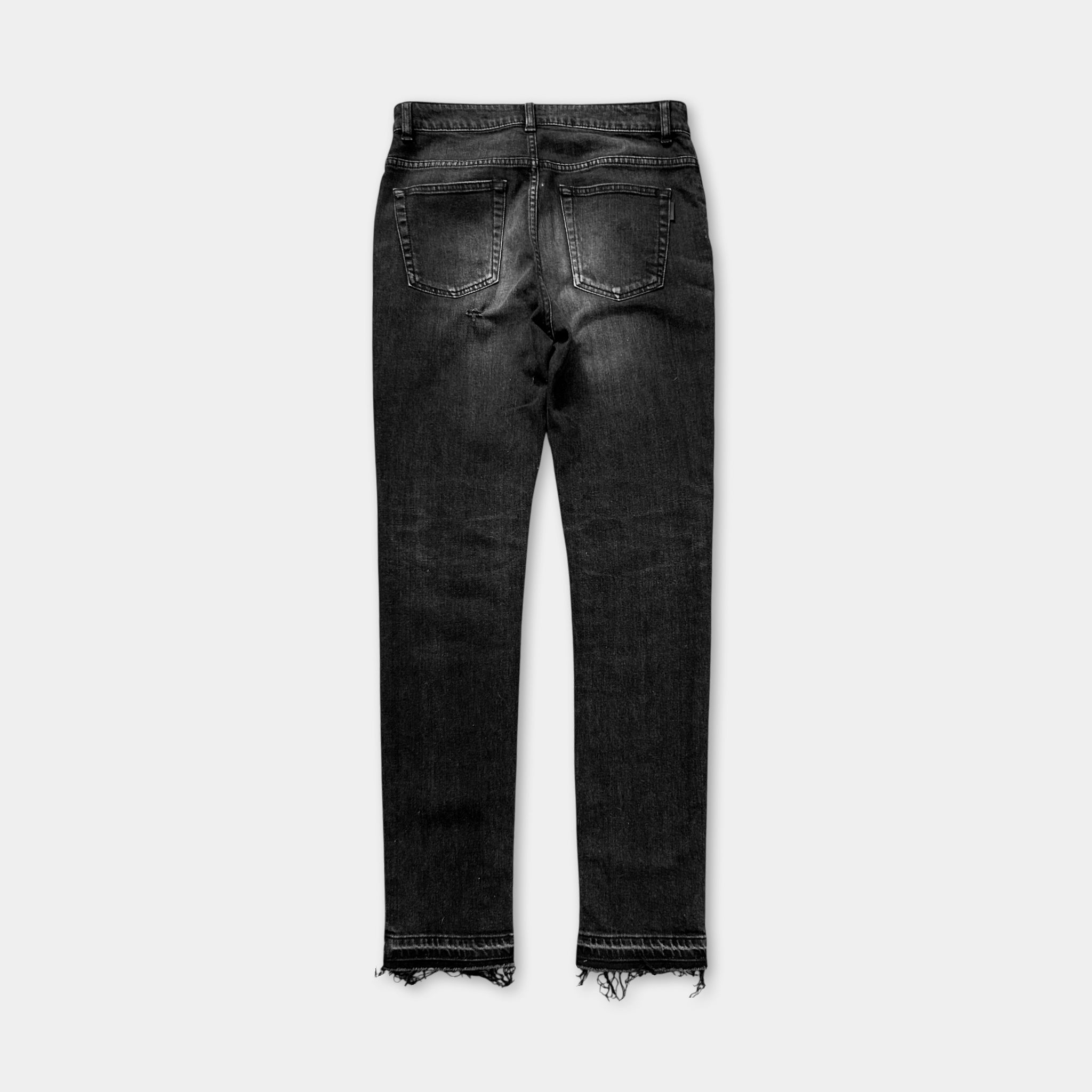 Saint Lauren D05 Skinny Denim Jeans Distressed Edge Women