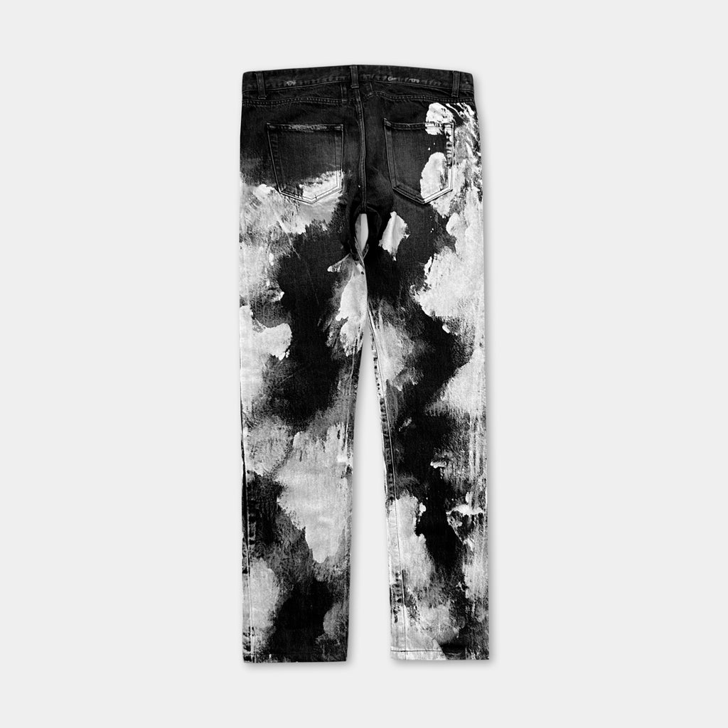 Saint Laurent D02 2015 Paint Splattered Distressed Jeans