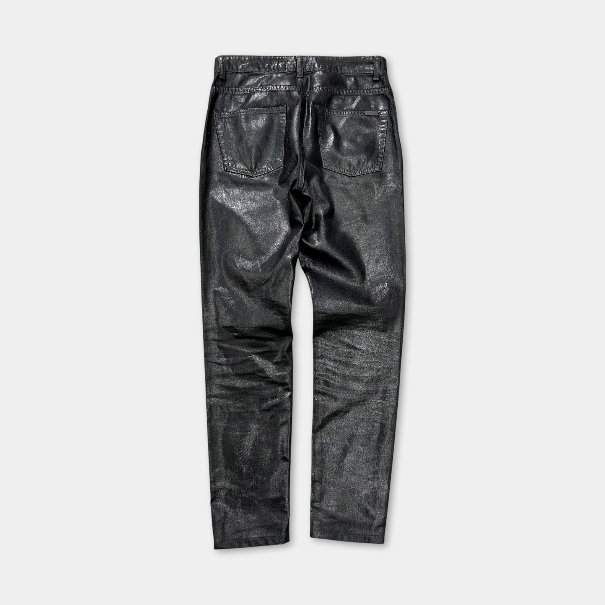 Saint Laurent Paris D05 Waxed Skinny Jeans