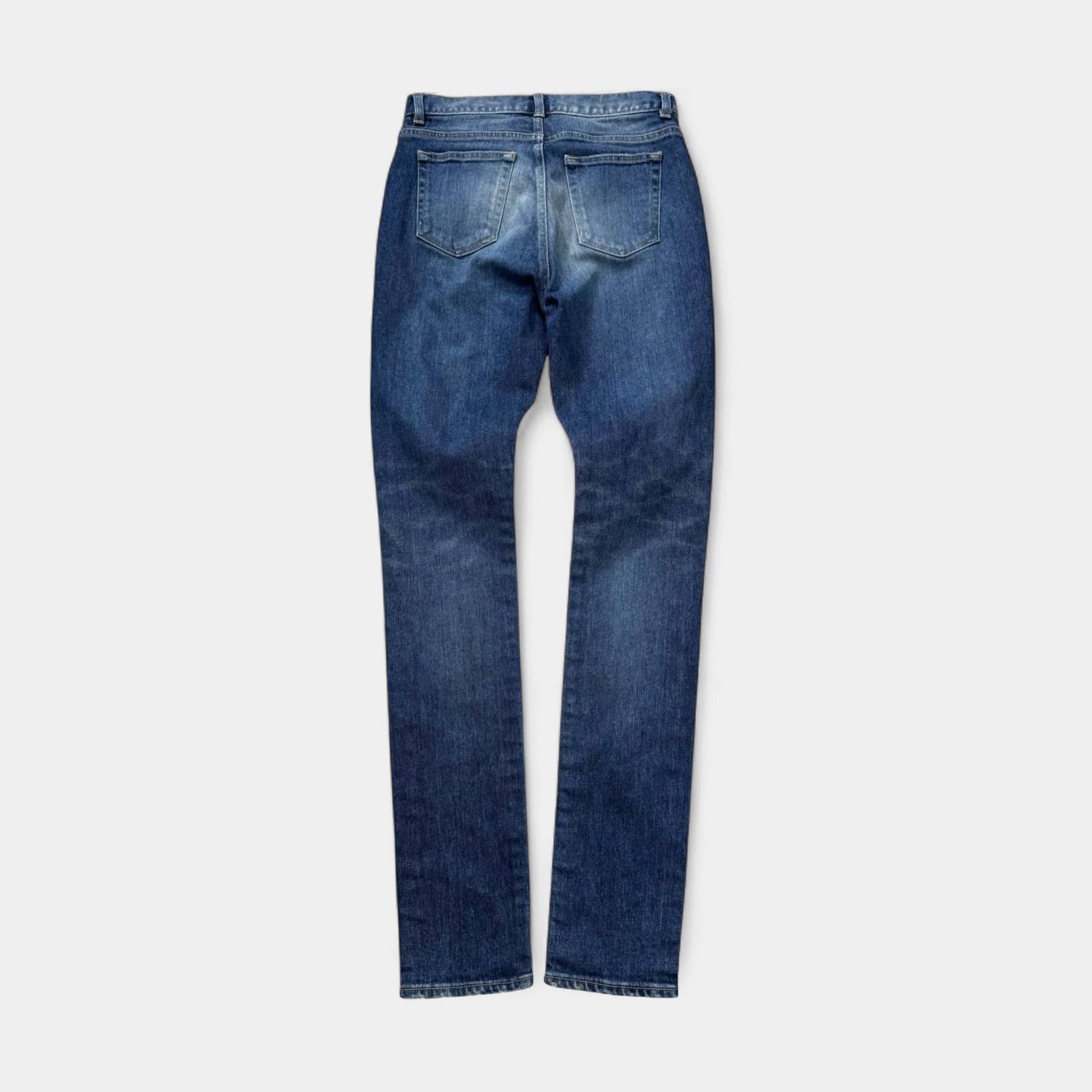 Saint Laurent 2017 Hedi Slimane Washed Blue Skinny Denim Jeans