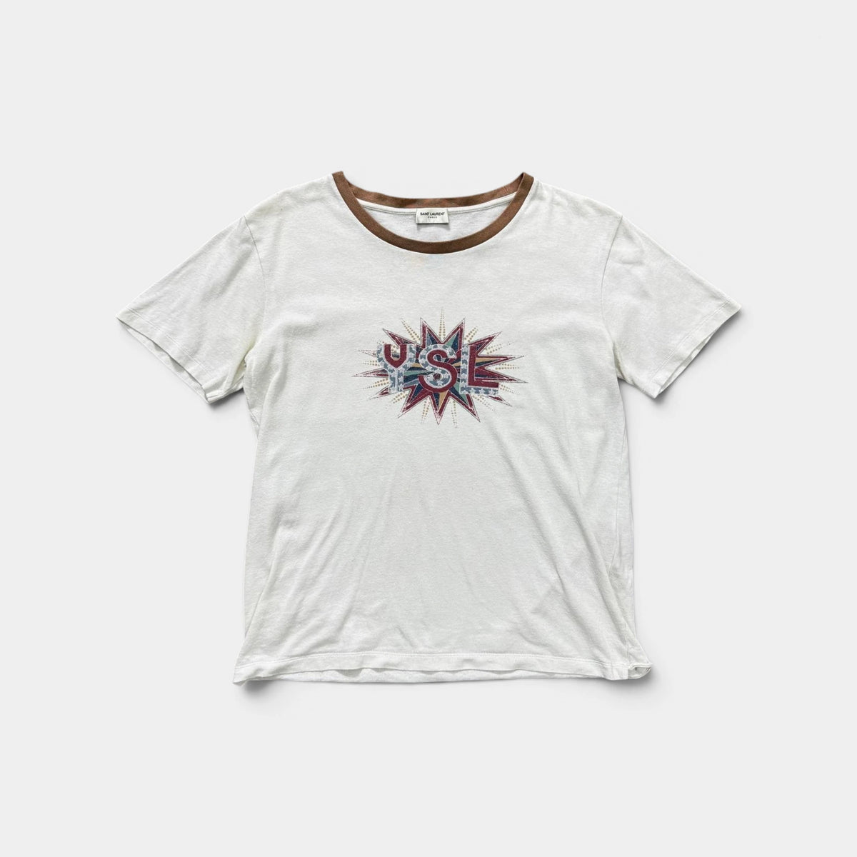 Saint Laurent SS16 Pop Art "YSL" Ringer T-Shirt