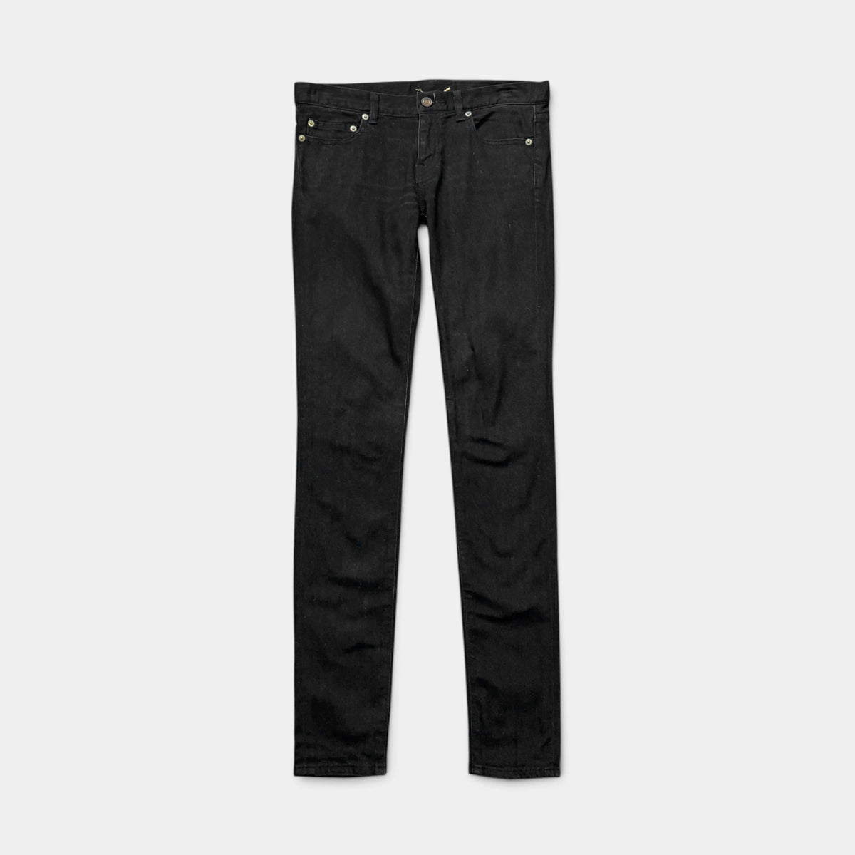 Saint Laurent 2016 Hedi Slimane D02 Skinny Black Denim Jeans